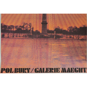 Vintage French Bold Pol Bury Kinetic Galerie Maeght Poster, 1970s