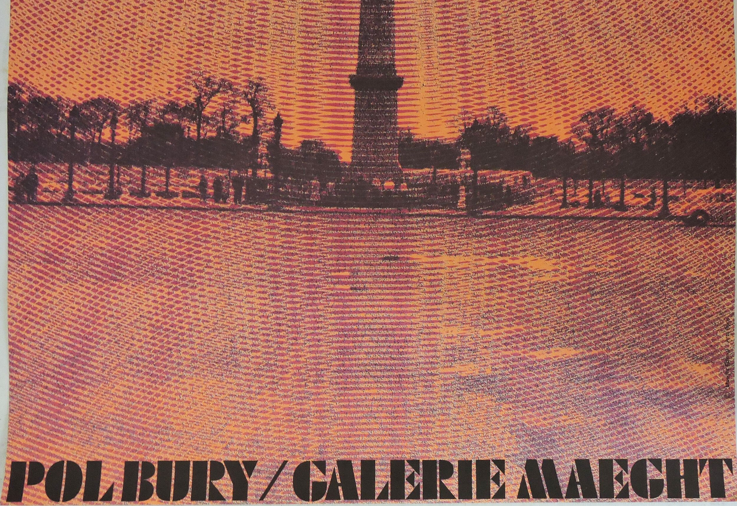 Vintage French Bold Pol Bury Kinetic Galerie Maeght Poster, 1970s