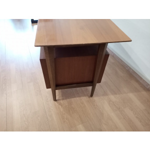 Desk in Teak Oak and Brass by Edmondo Palutari for Dassi
