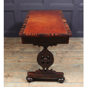 English William IV Library Table In Coromandel