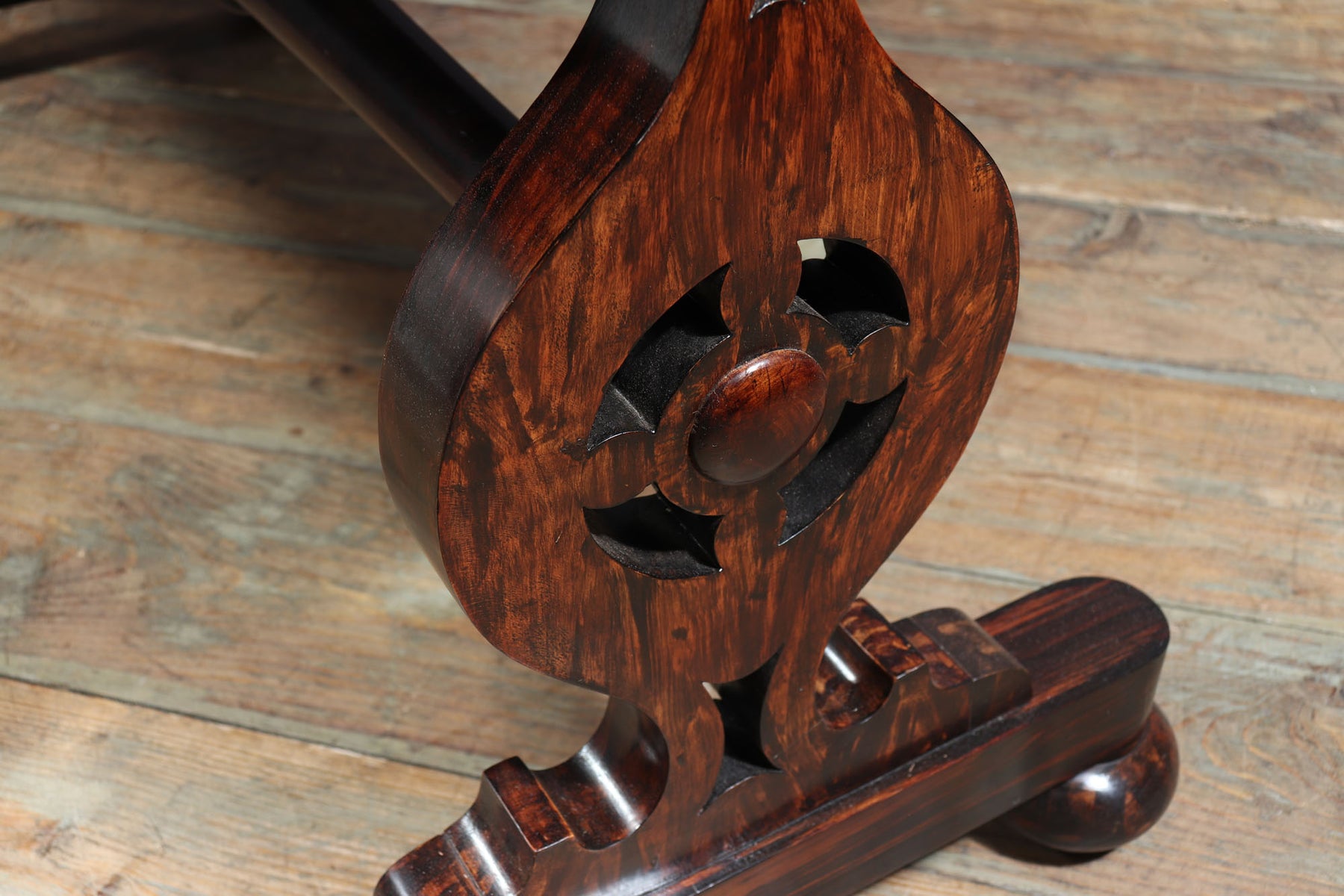 English William IV Library Table In Coromandel