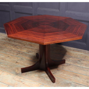 Mid Century Octagonal Dining Table In Rosewood