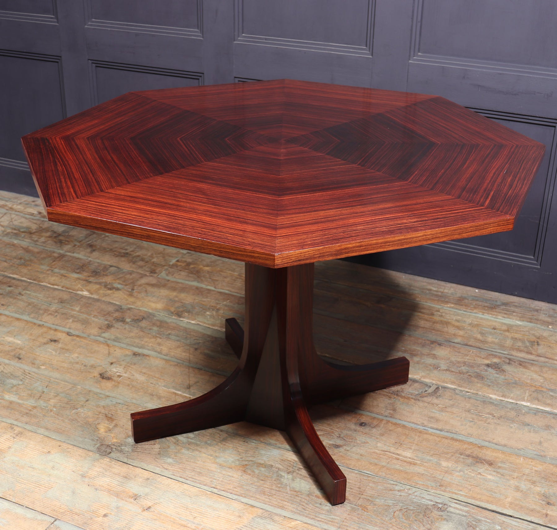 Mid Century Octagonal Dining Table In Rosewood
