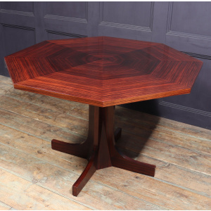Mid Century Octagonal Dining Table In Rosewood