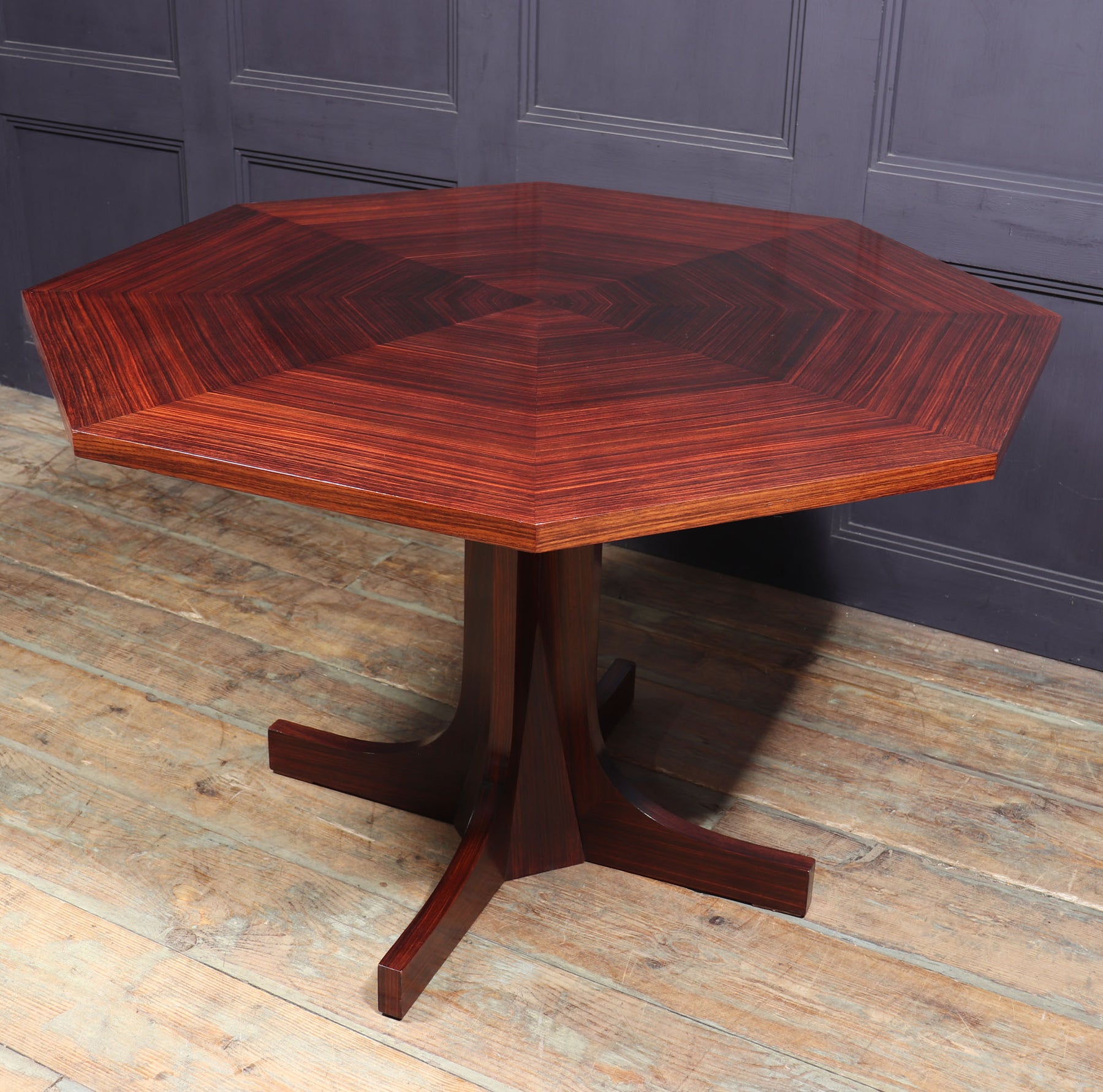 Mid Century Octagonal Dining Table In Rosewood