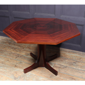 Mid Century Octagonal Dining Table In Rosewood