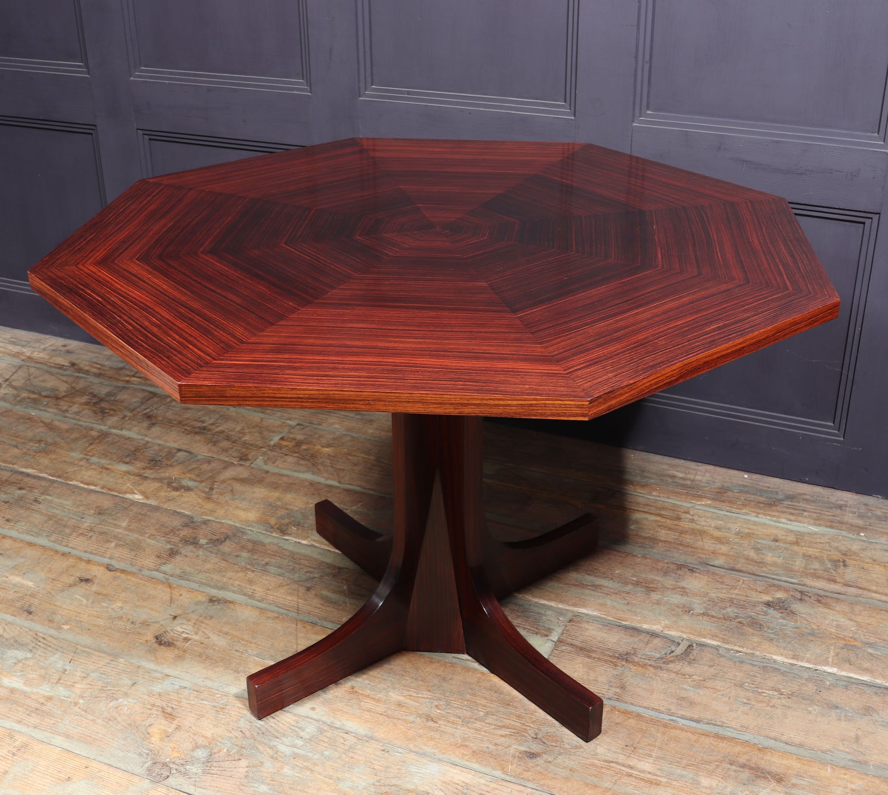 Mid Century Octagonal Dining Table In Rosewood