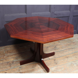 Mid Century Octagonal Dining Table In Rosewood