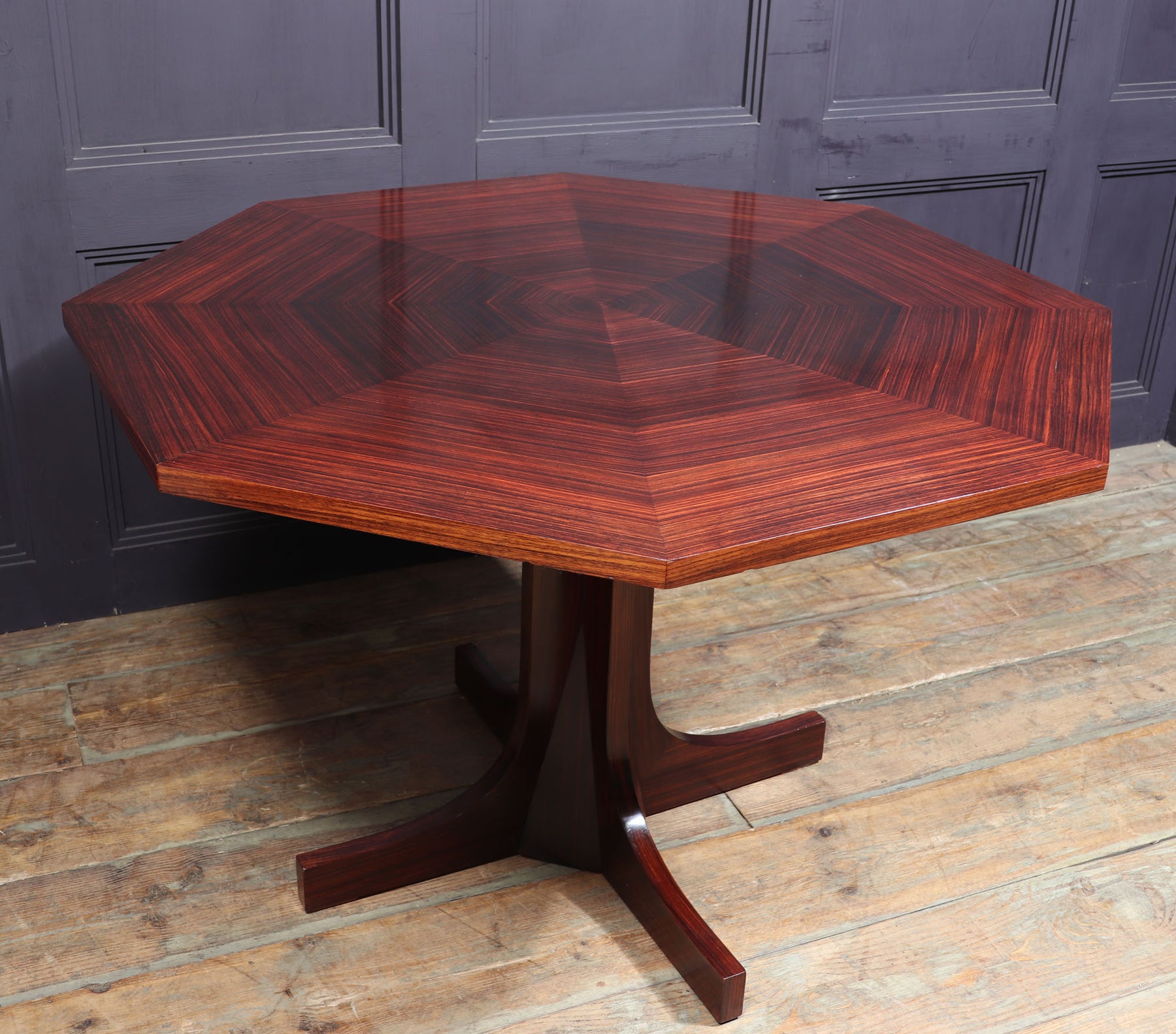 Mid Century Octagonal Dining Table In Rosewood