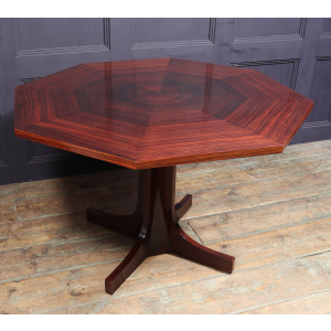Mid Century Octagonal Dining Table In Rosewood