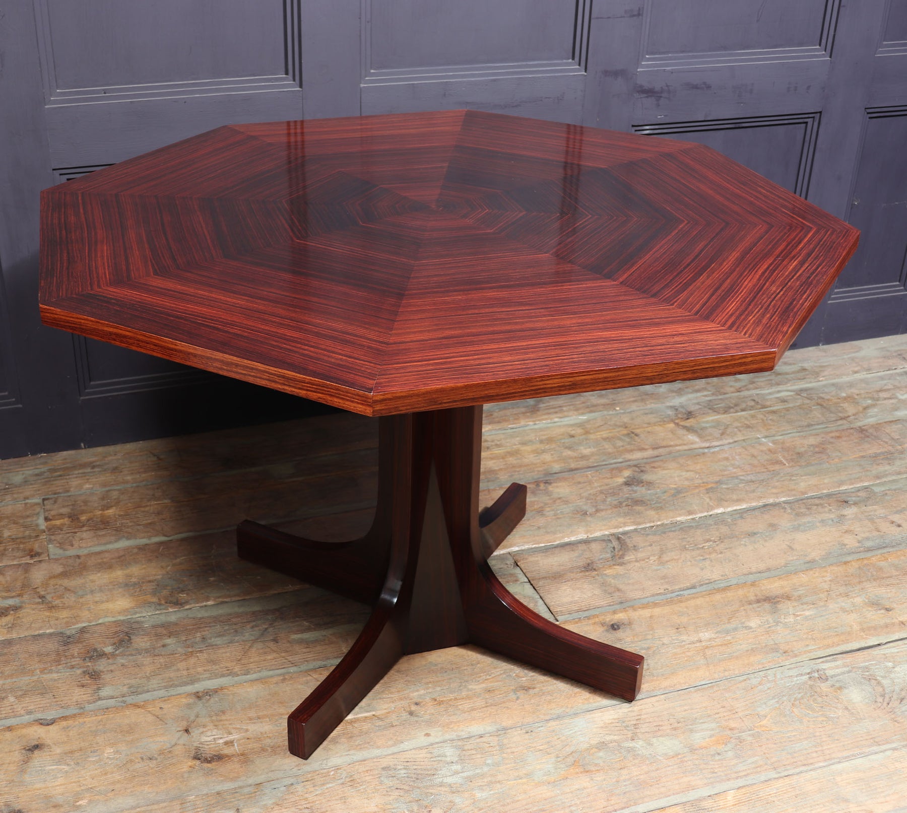 Mid Century Octagonal Dining Table In Rosewood