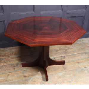 Mid Century Octagonal Dining Table In Rosewood
