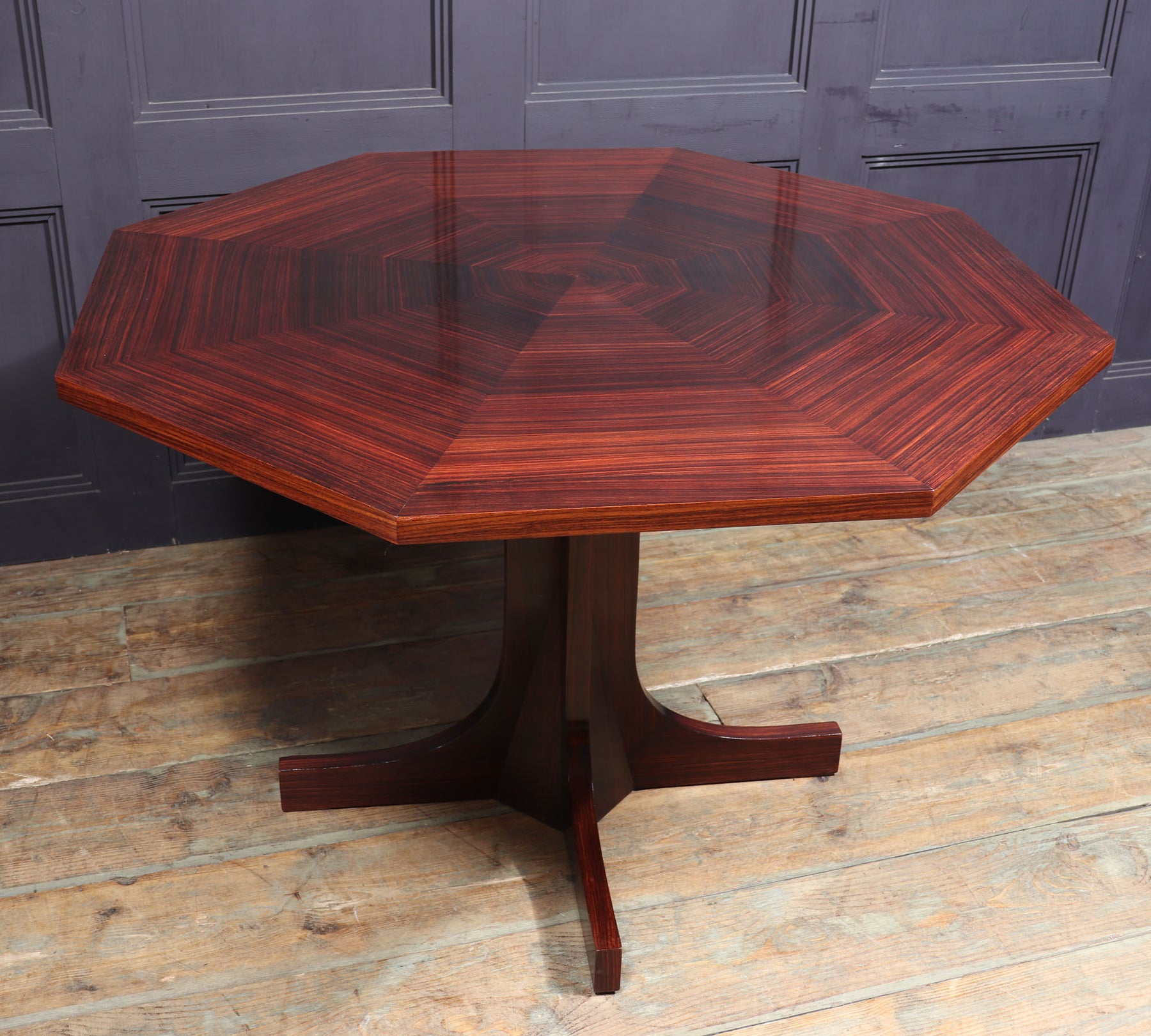 Mid Century Octagonal Dining Table In Rosewood