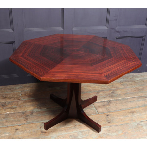 Mid Century Octagonal Dining Table In Rosewood