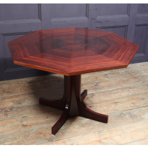 Mid Century Octagonal Dining Table In Rosewood