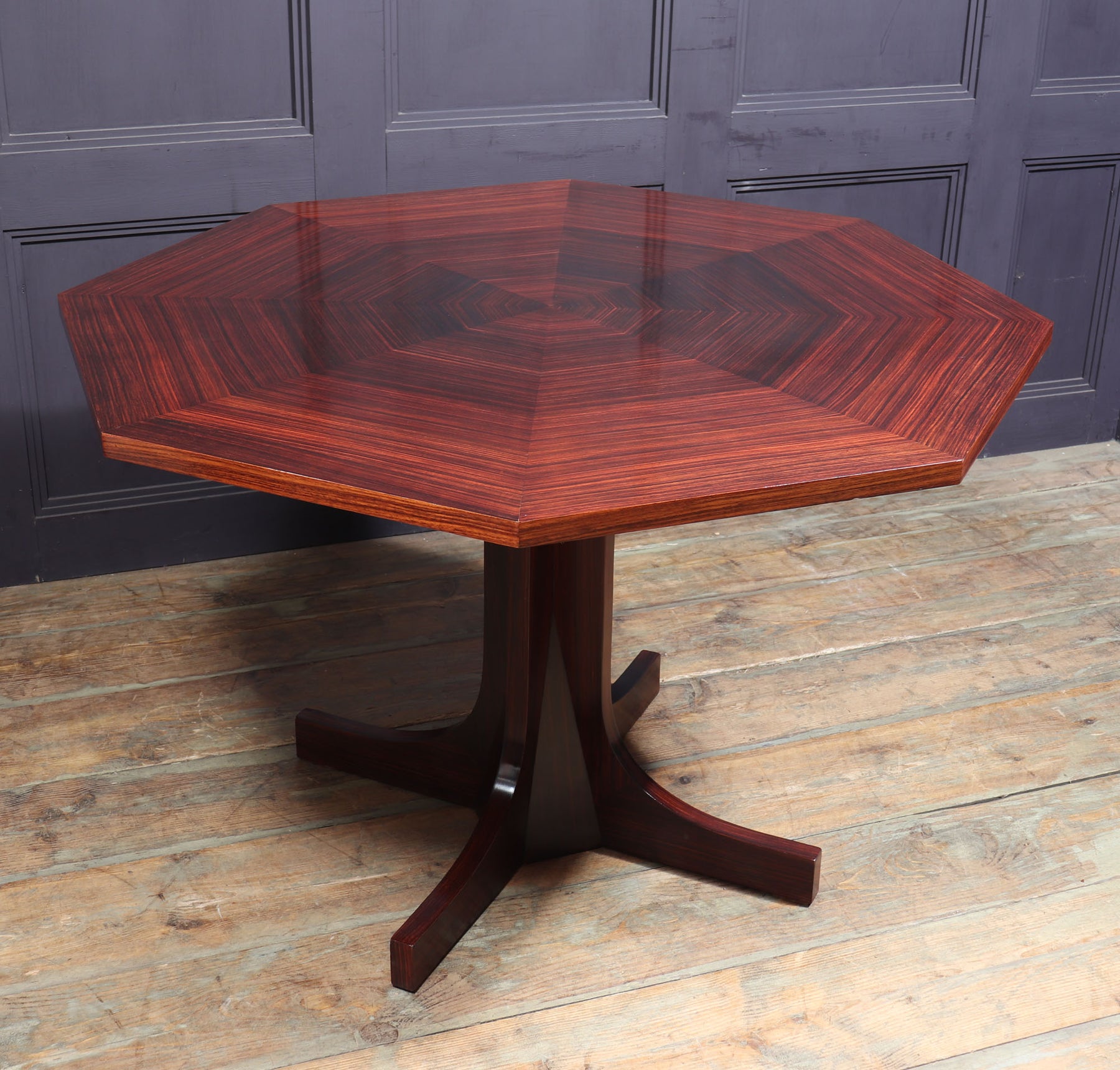 Mid Century Octagonal Dining Table In Rosewood