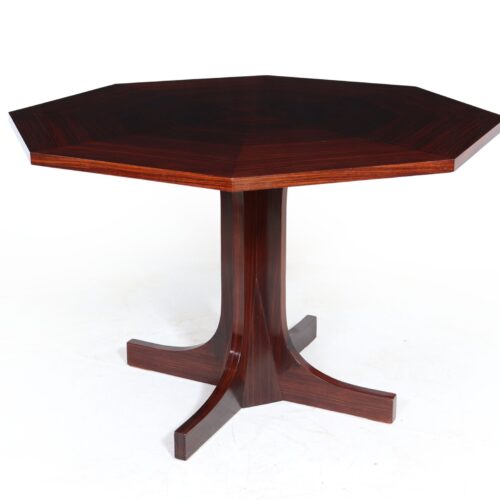 Mid Century Octagonal Dining Table In Rosewood