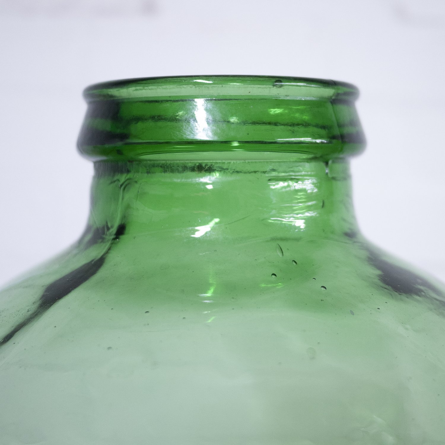 Vintage Green Glass Bottle Demijohn By Viresa, 1970s