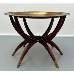 Vintage Hong Kong Spider Leg Foldable Coffee Table, 1960s