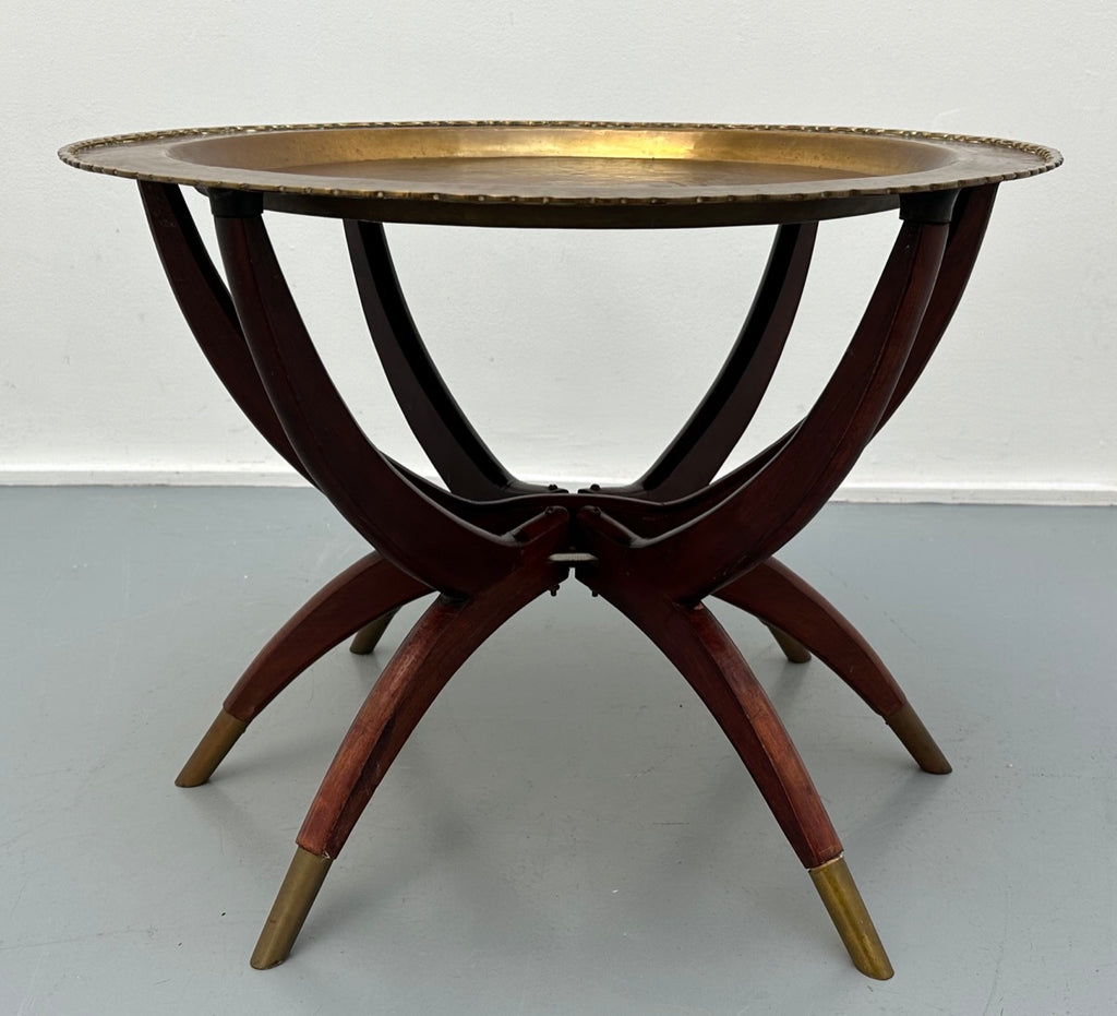 Vintage Hong Kong Spider Leg Foldable Coffee Table, 1960s