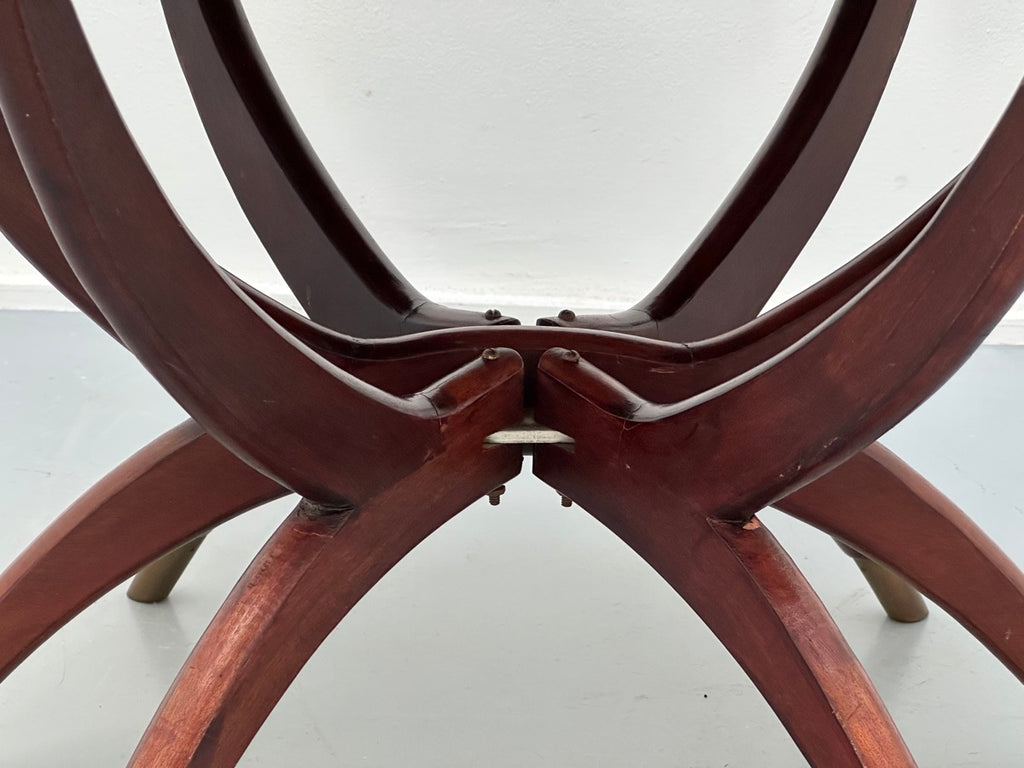 Vintage Hong Kong Spider Leg Foldable Coffee Table, 1960s