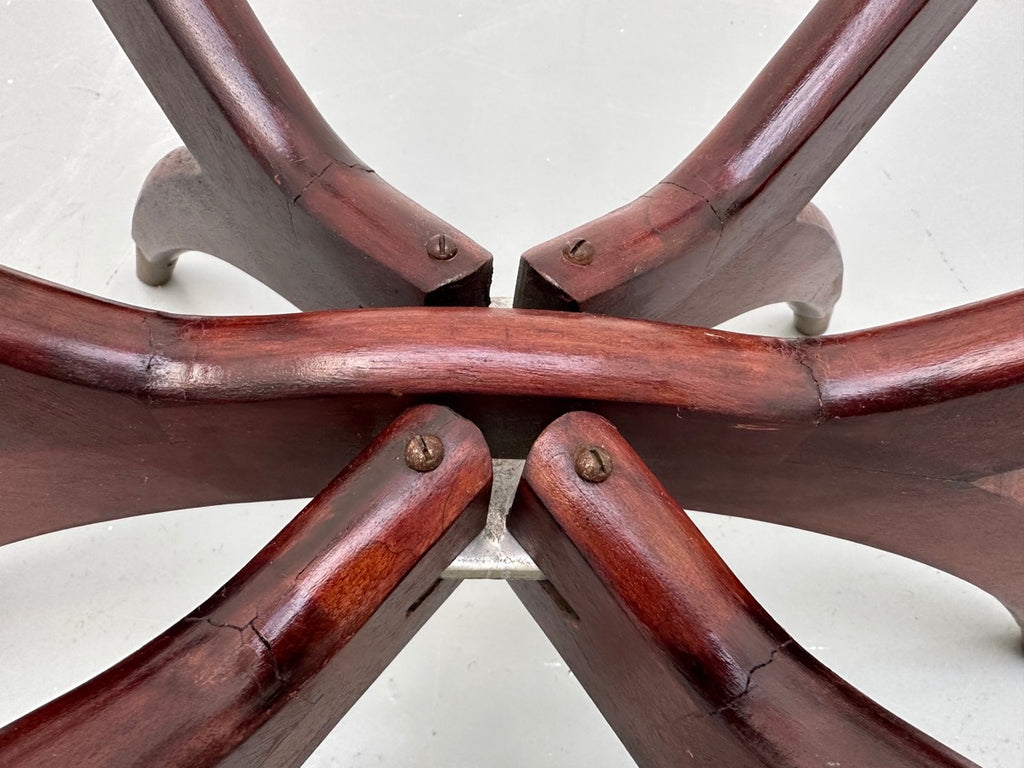 Vintage Hong Kong Spider Leg Foldable Coffee Table, 1960s