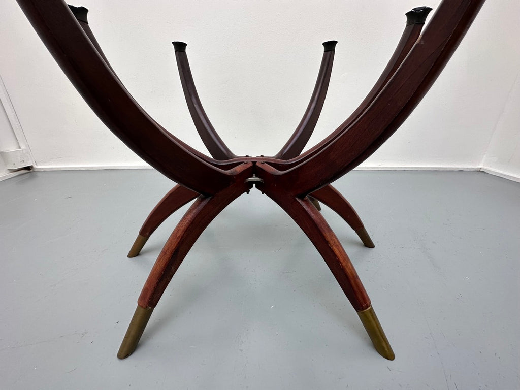 Vintage Hong Kong Spider Leg Foldable Coffee Table, 1960s