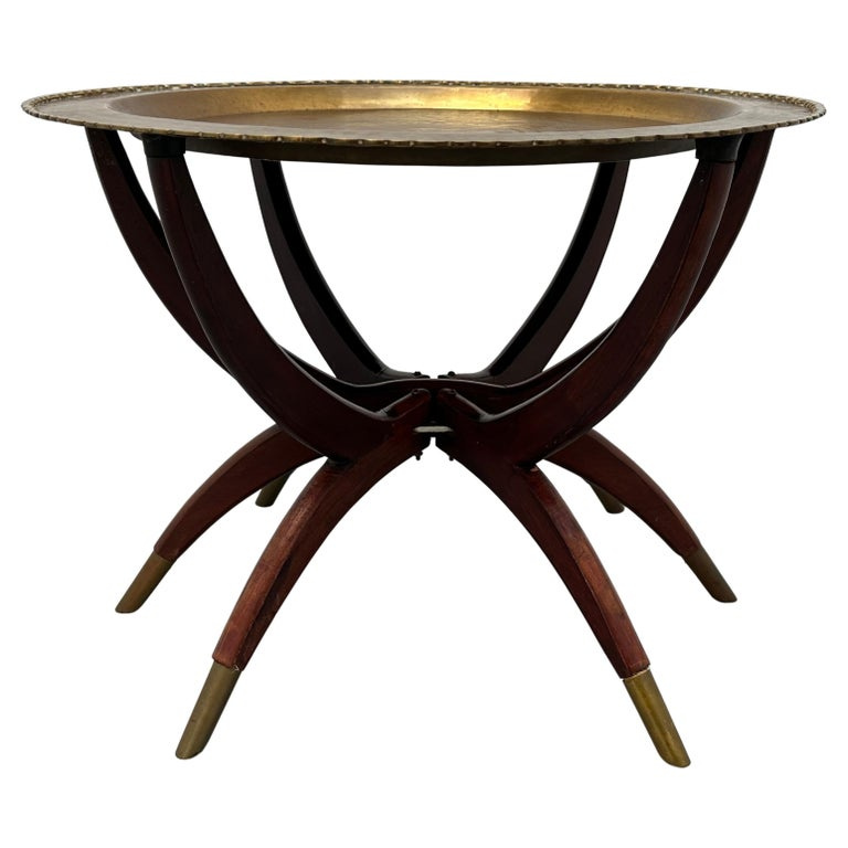 Vintage Hong Kong Spider Leg Foldable Coffee Table, 1960s