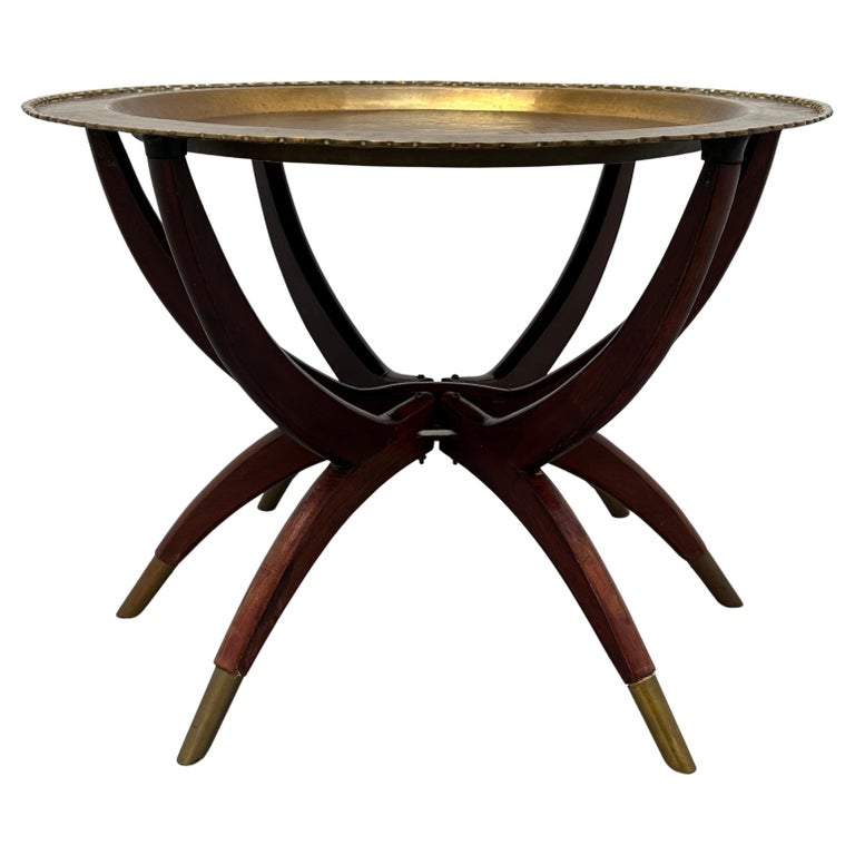 Vintage Hong Kong Spider Leg Foldable Coffee Table, 1960s