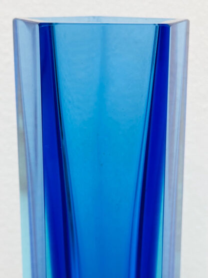Small Italian Murano Blue Sommerso Glass Vase, 1970s - Image 10
