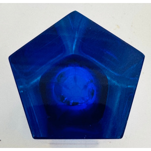 Small Italian Murano Blue Sommerso Glass Vase, 1970s