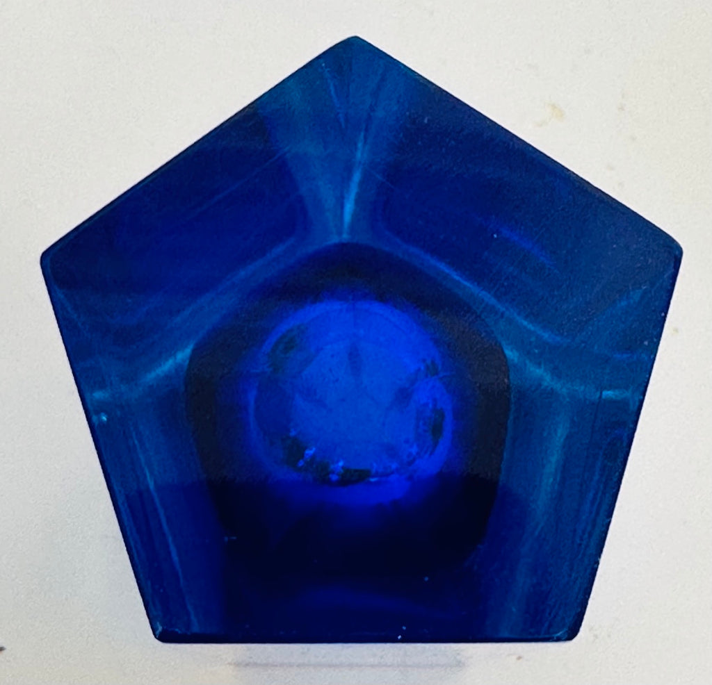 Small Italian Murano Blue Sommerso Glass Vase, 1970s