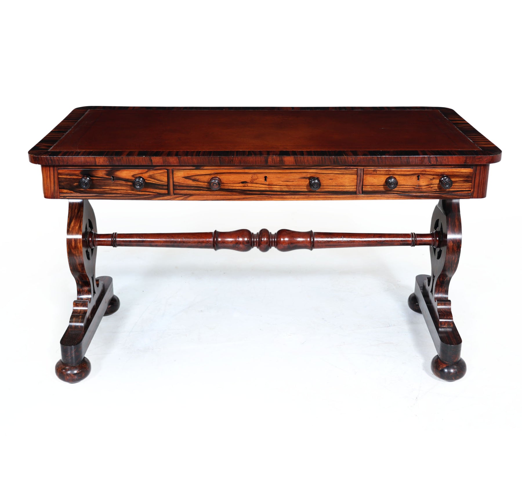 English William IV Library Table In Coromandel