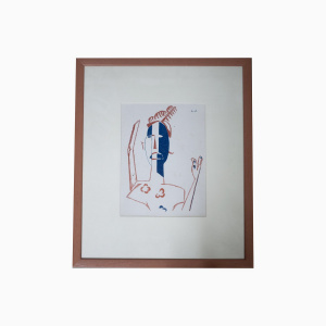 Framed Lithograph - L'Art Décoratif Théatrical Moderne Paris: Le Cible, 1919 - By Mikhail Larionov
