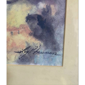 Original Oil Painting Of Woman In Gilt Frame By Artist ‘Roy Freeman’