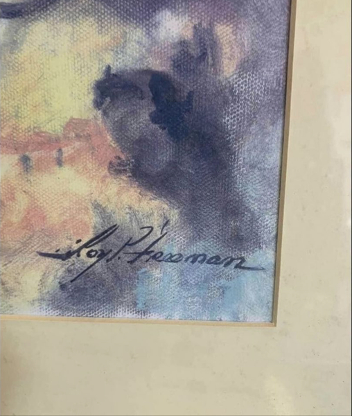 Original Oil Painting Of Woman In Gilt Frame By Artist ‘Roy Freeman’