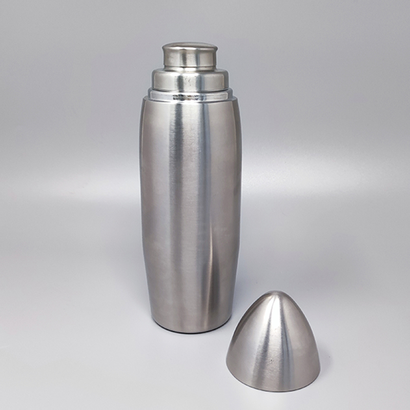 1960s Cocktail Shaker "Bullet" in Stainless Steel. Made in Italy
