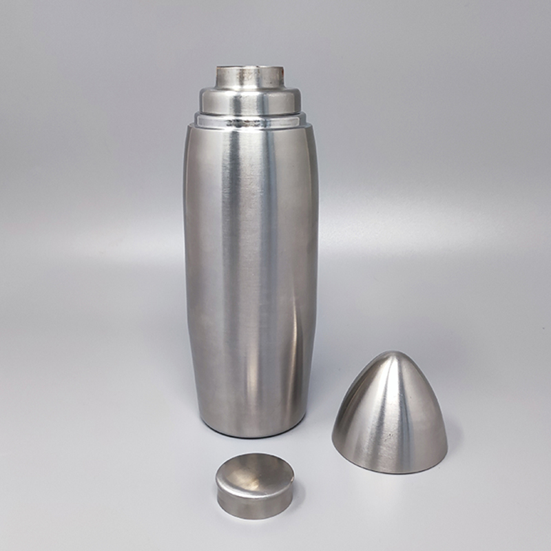 1960s Cocktail Shaker "Bullet" in Stainless Steel. Made in Italy
