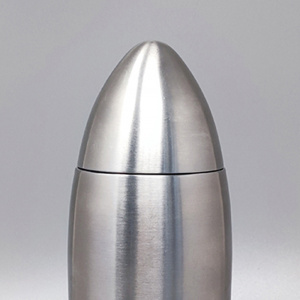 1960s Cocktail Shaker "Bullet" in Stainless Steel. Made in Italy