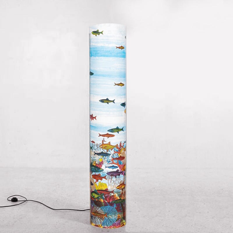 1990s Gorgeous "Aquarium" Floor Lamp by Piero Fornasetti for Antonangeli