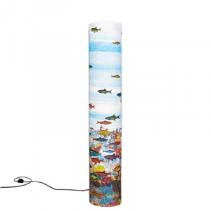 1990s Gorgeous "Aquarium" Floor Lamp by Piero Fornasetti for Antonangeli