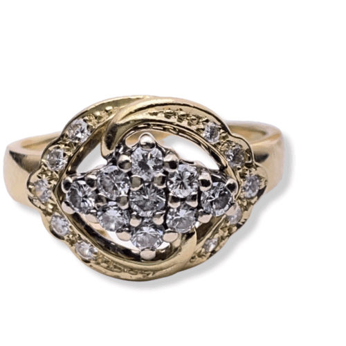 Vintage Diamond Ring from the 1960s, 14k Gold