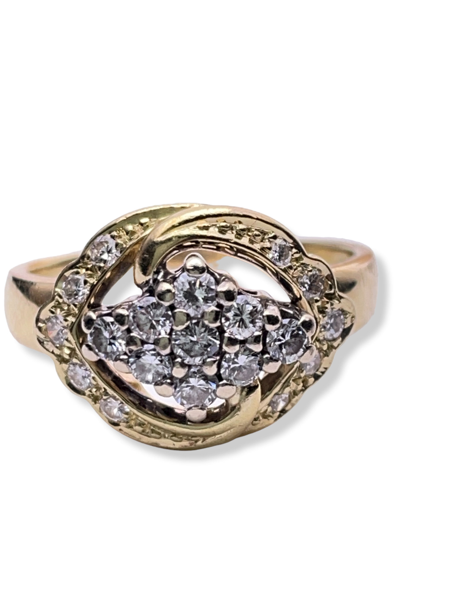 Vintage Diamond Ring from the 1960s, 14k Gold