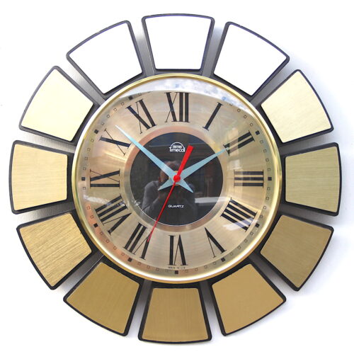 Vintage Sunburst Wall Clock By Smiths