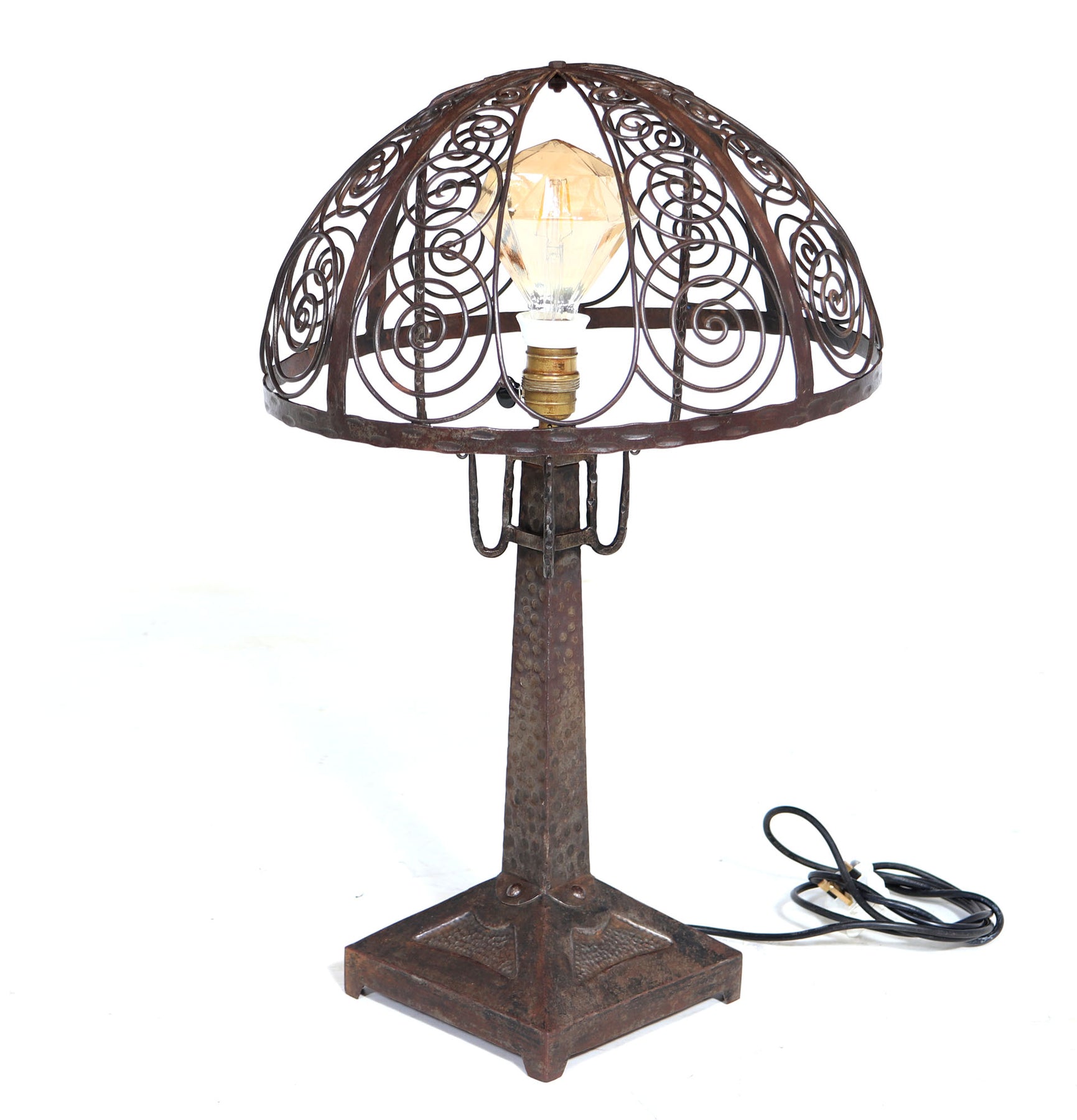 Art Deco Wrought Iron Lamp C1930
