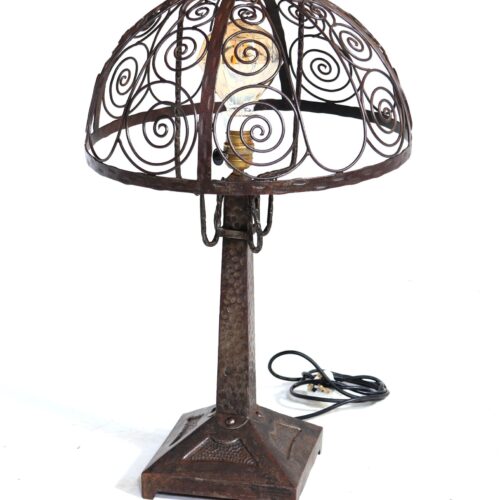 Art Deco Wrought Iron Lamp C1930
