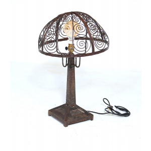 Art Deco Wrought Iron Lamp C1930