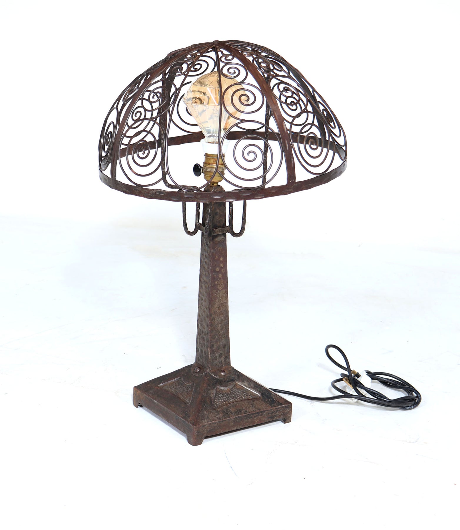 Art Deco Wrought Iron Lamp C1930