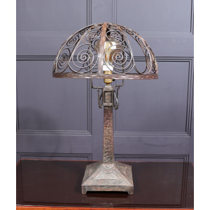 Art Deco Wrought Iron Lamp C1930