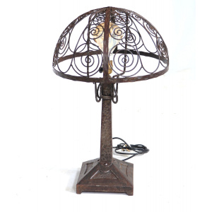 Art Deco Wrought Iron Lamp C1930